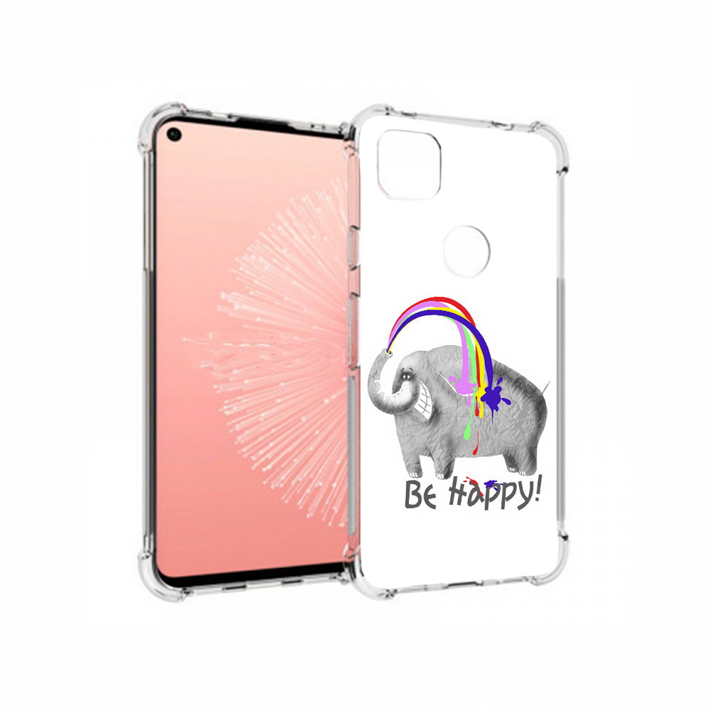 

Чехол MyPads Tocco для Google Pixel 4A счастливый слон, Прозрачный, Tocco