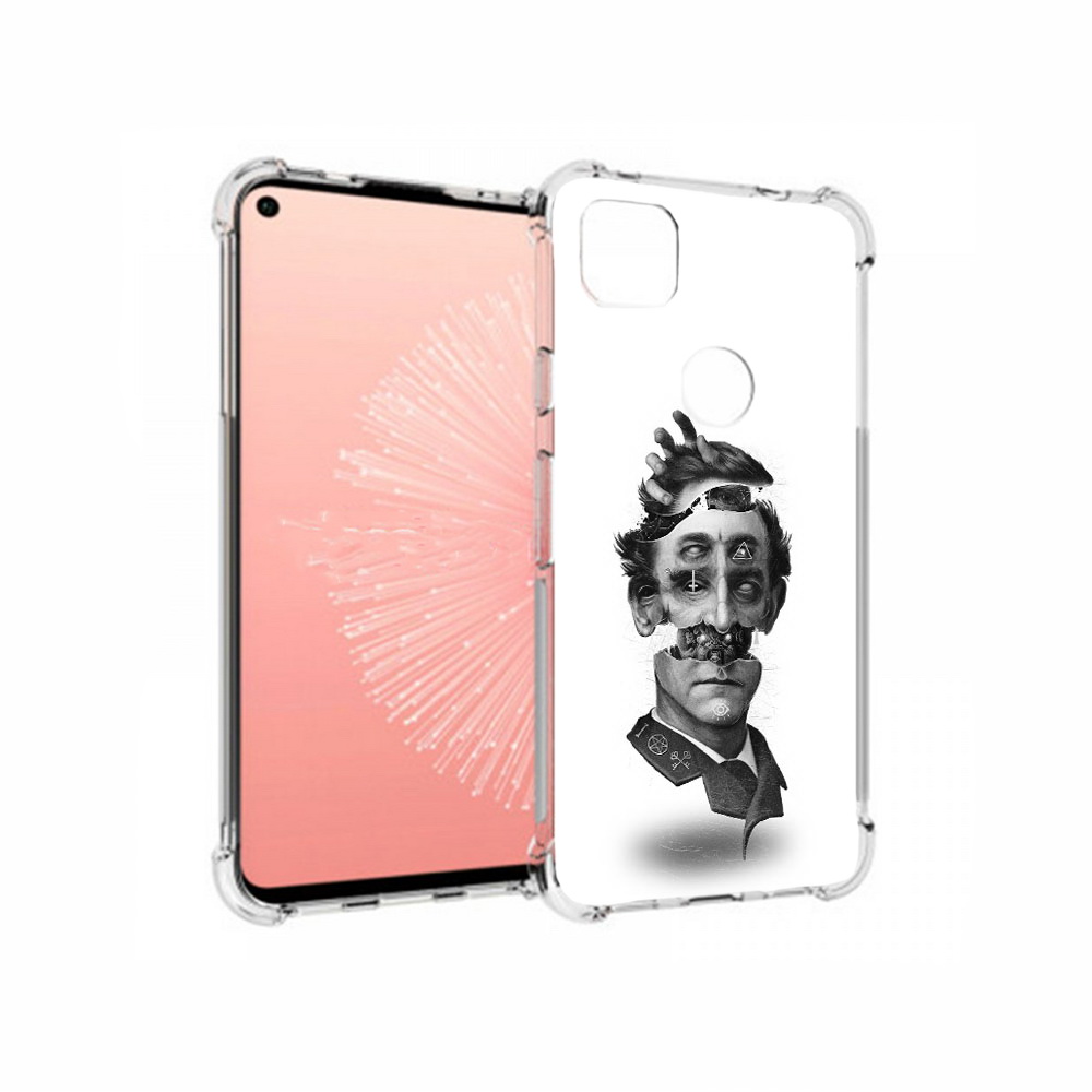 

Чехол MyPads Tocco для Google Pixel 4A страшное лицо абстракция, Прозрачный, Tocco