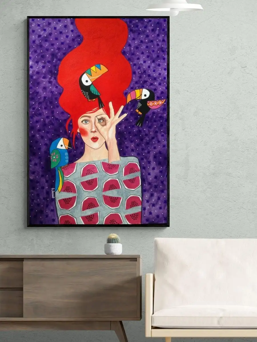 

Постер GoodKids, Девушка с птицами, 60x90 см, art03-rpms43