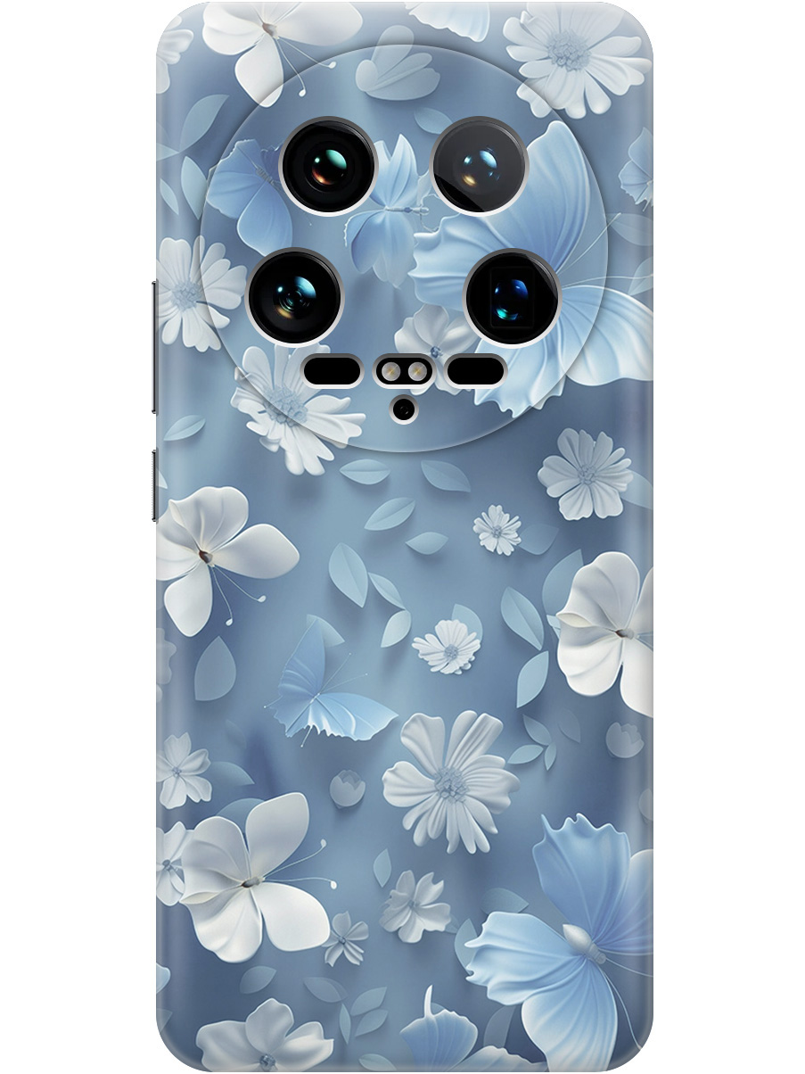 

Силиконовый чехол на Xiaomi 14 Ultra с принтом "Голубые бабочки", Прозрачный;белый;голубой, 781969923