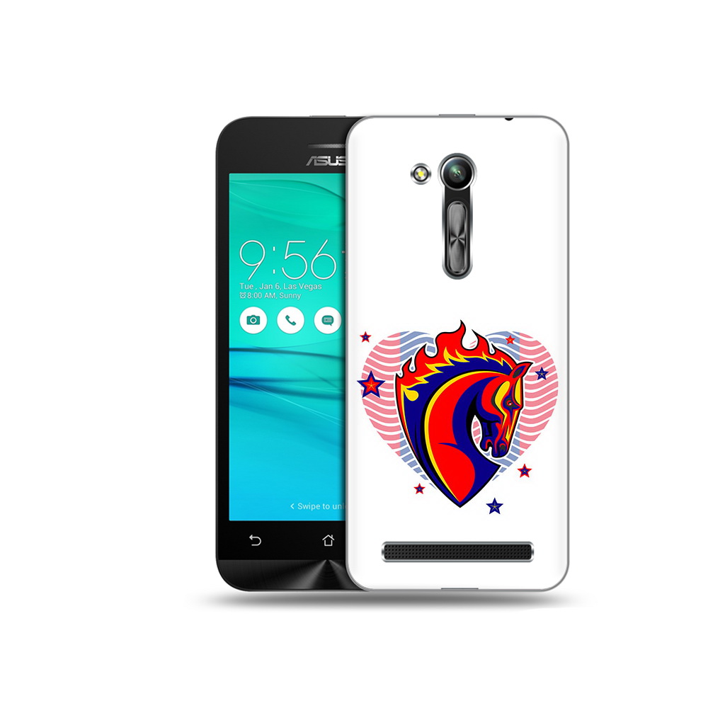 

Чехол MyPads Tocco для Asus ZenFone Go (ZB452KG) ФК ЦСЛ Лошадь, Прозрачный, Tocco