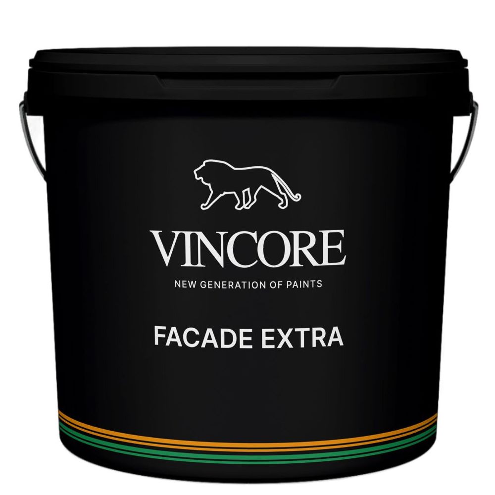 фото Краска фасадная, акриловая, износостойкая vincore facede extra коричневая 3.9 кг