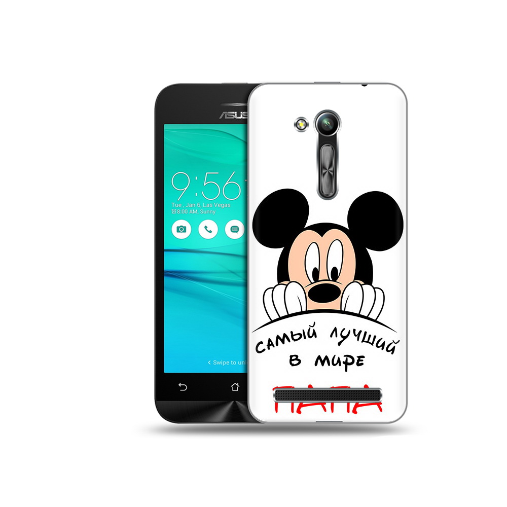 

Чехол MyPads Tocco для Asus ZenFone Go (ZB452KG) Самай лучший папа Микки Маус, Прозрачный, Tocco