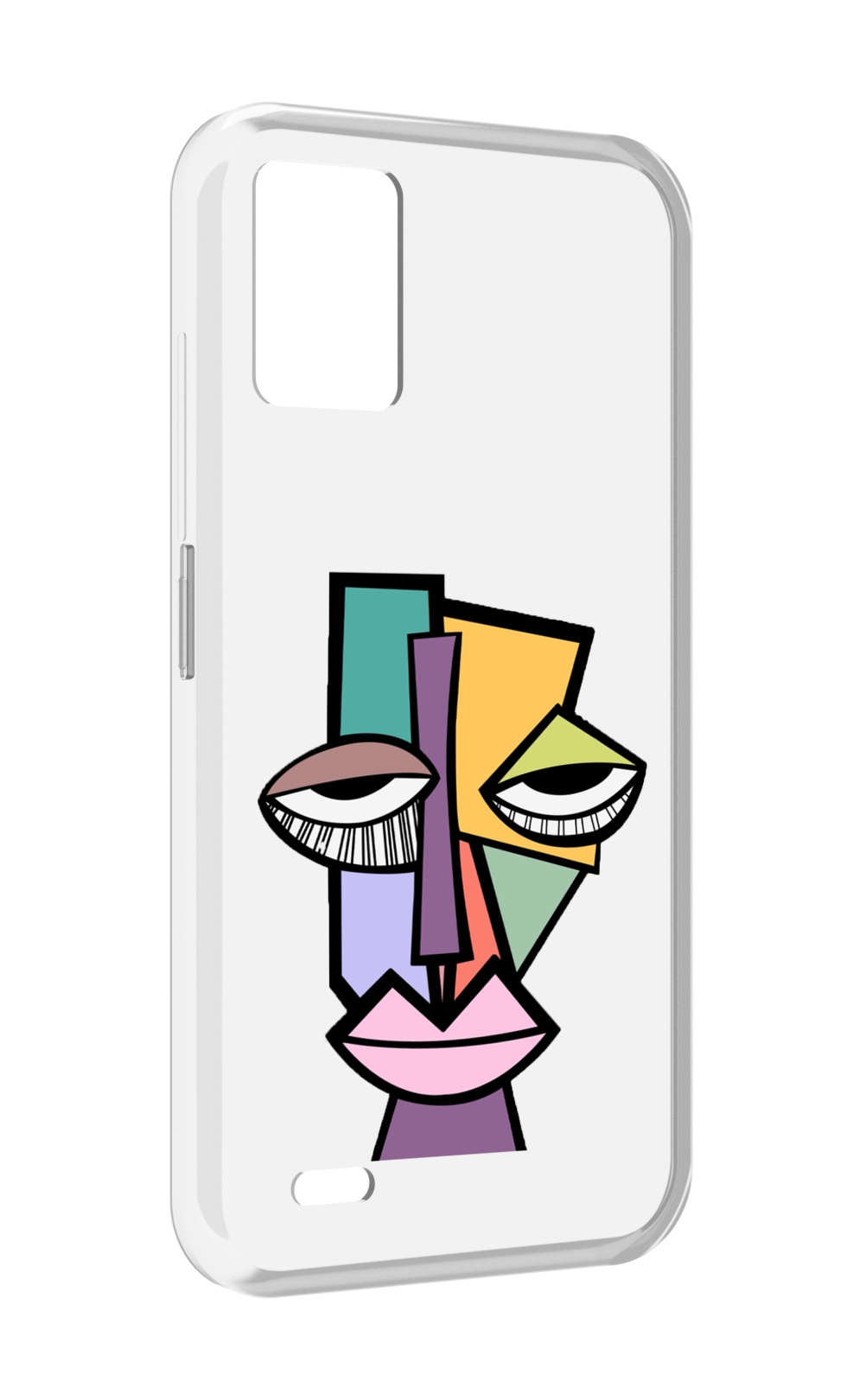 

Чехол MyPads лицо из квадратиков с глазами женский для UMIDIGI Bison 1, Прозрачный, Tocco