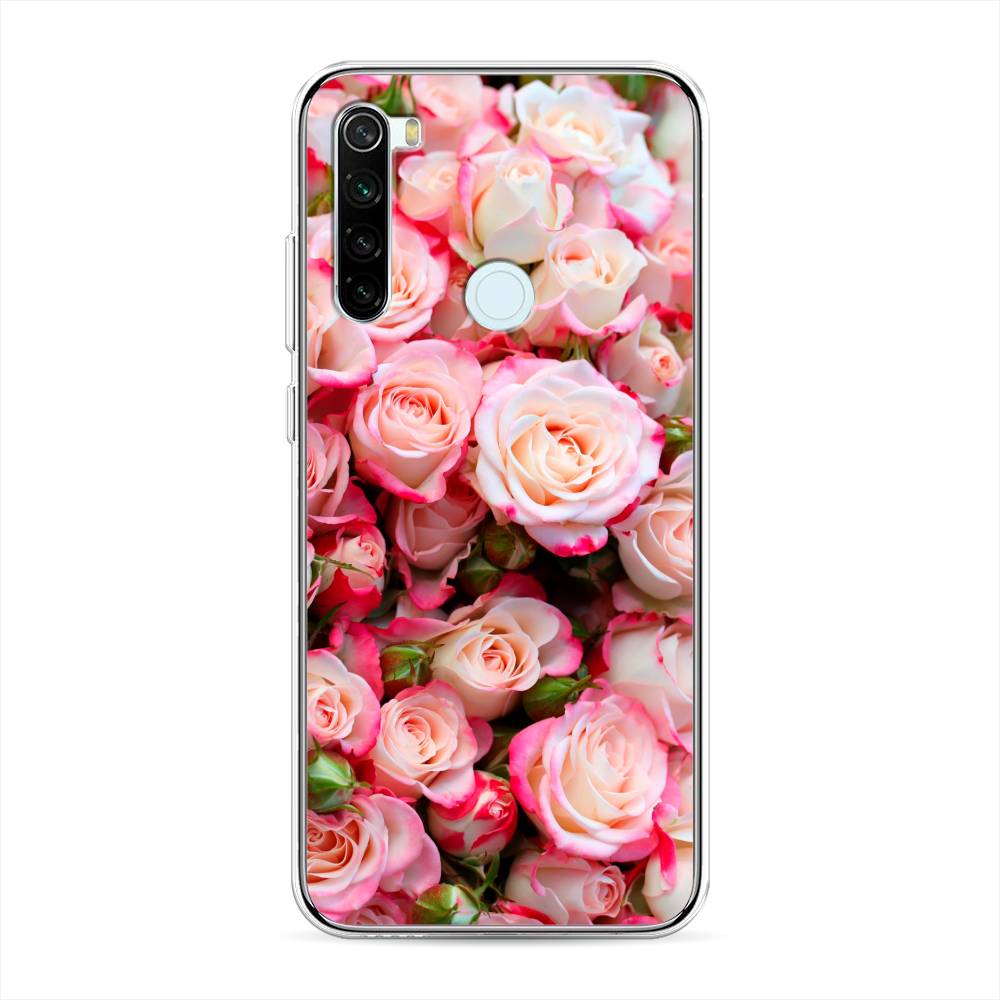 

Чехол на Xiaomi Redmi Note 8T "Много роз", Розовый, 37450-2