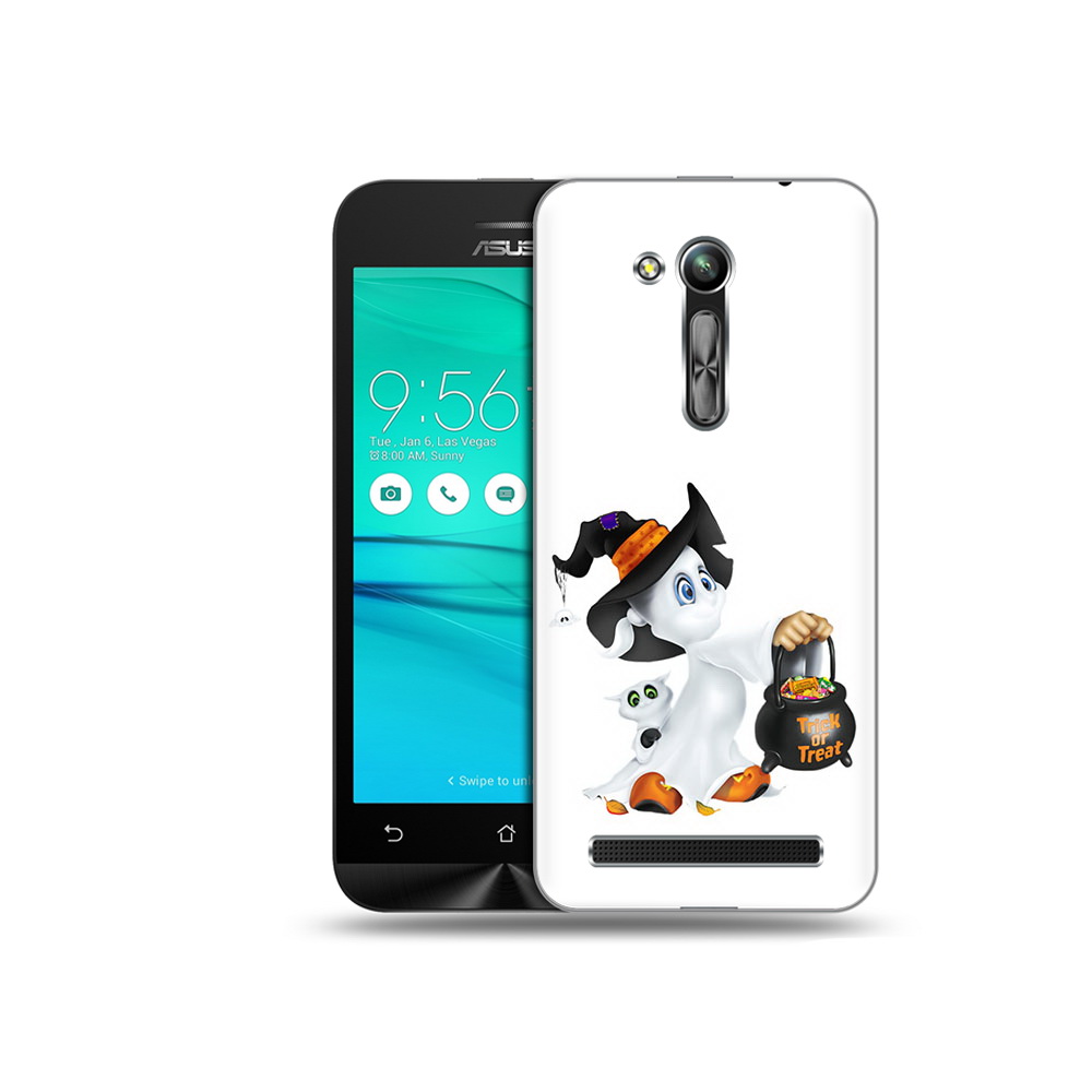 

Чехол MyPads Tocco для Asus ZenFone Go (ZB452KG) Маленький призрак, Прозрачный, Tocco