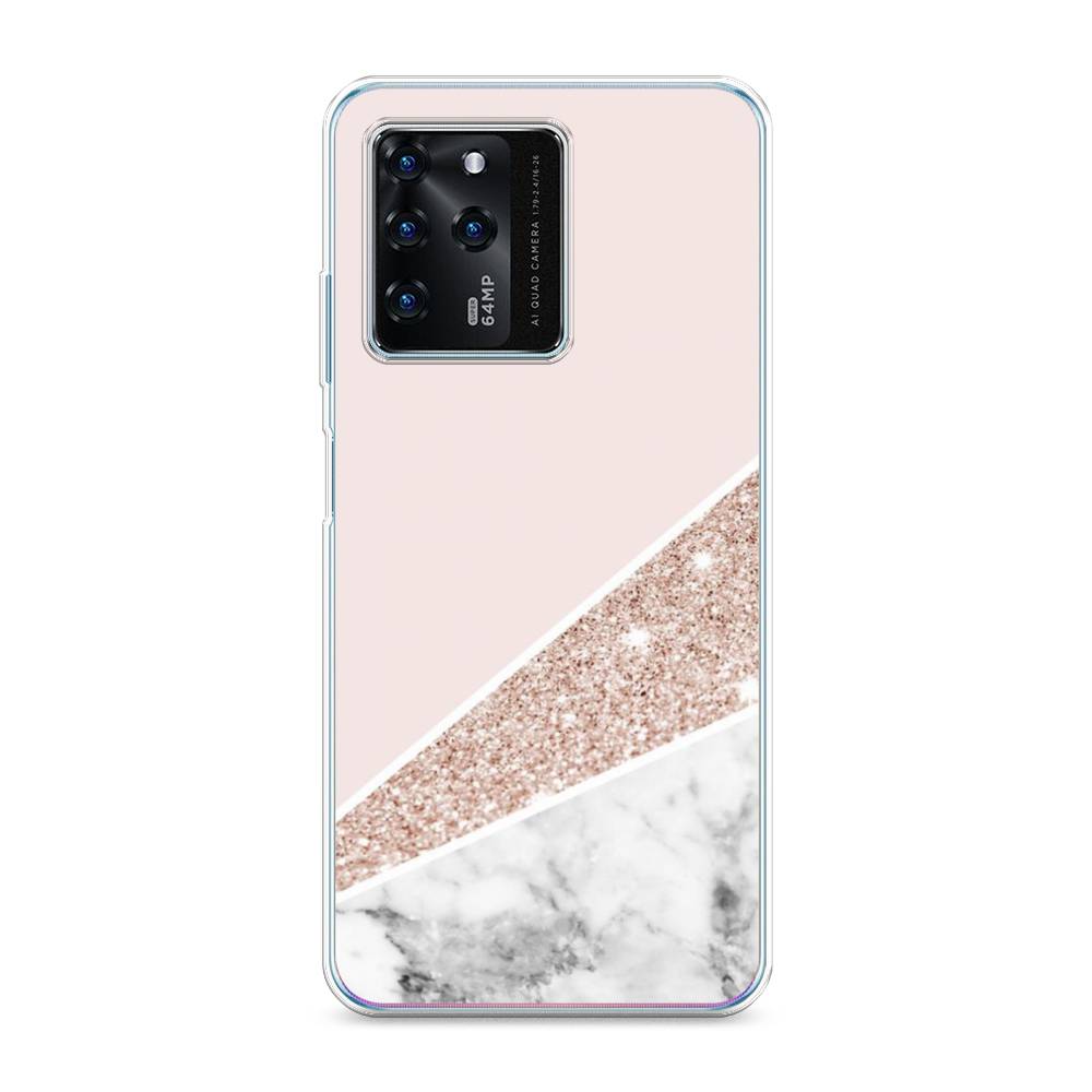 

Чехол на ZTE Blade V30 "Блестящий розовый мрамор", 135350-3