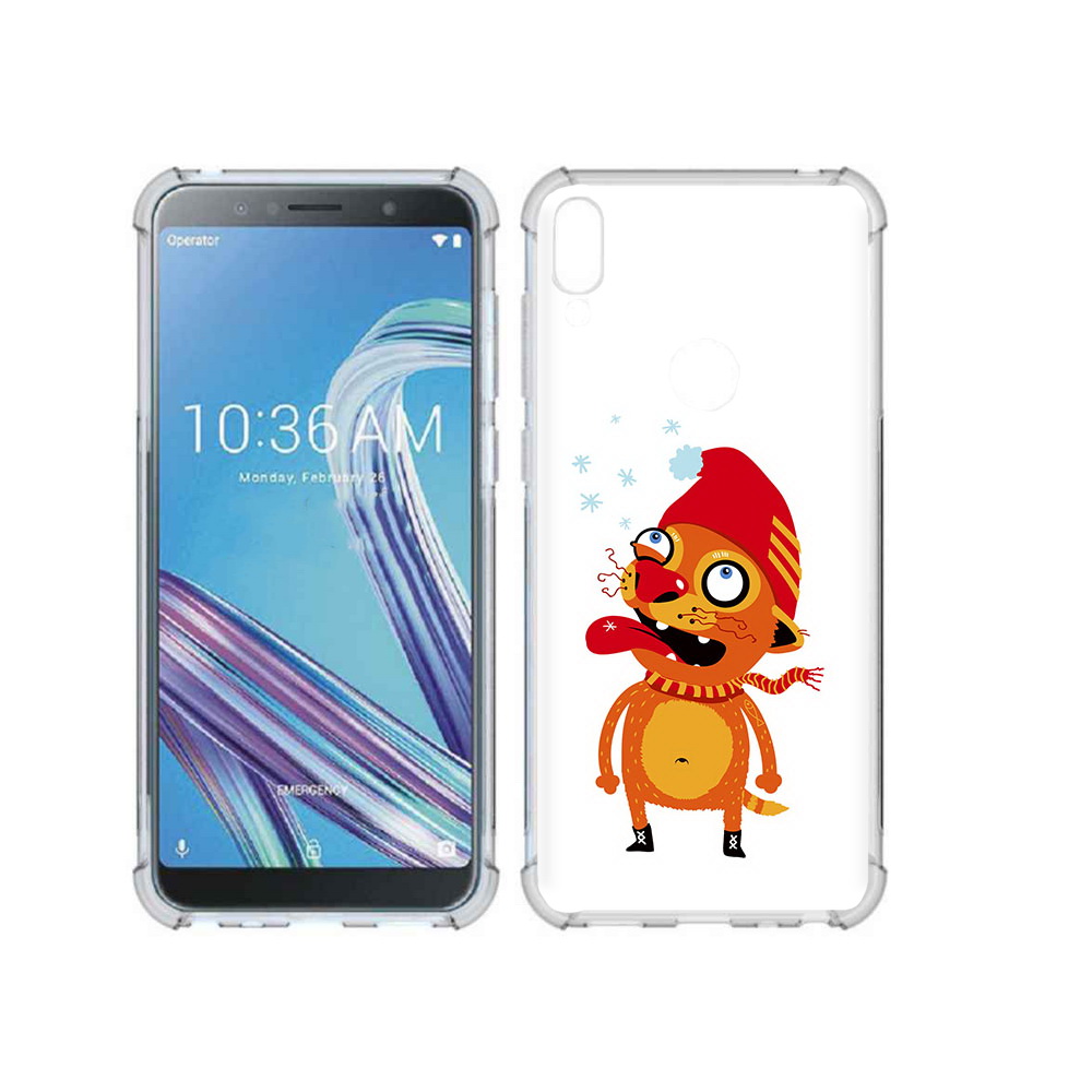 

Чехол MyPads Tocco для Asus ZenFone Max Pro (ZB602KL) Зимний кот, Прозрачный, Tocco