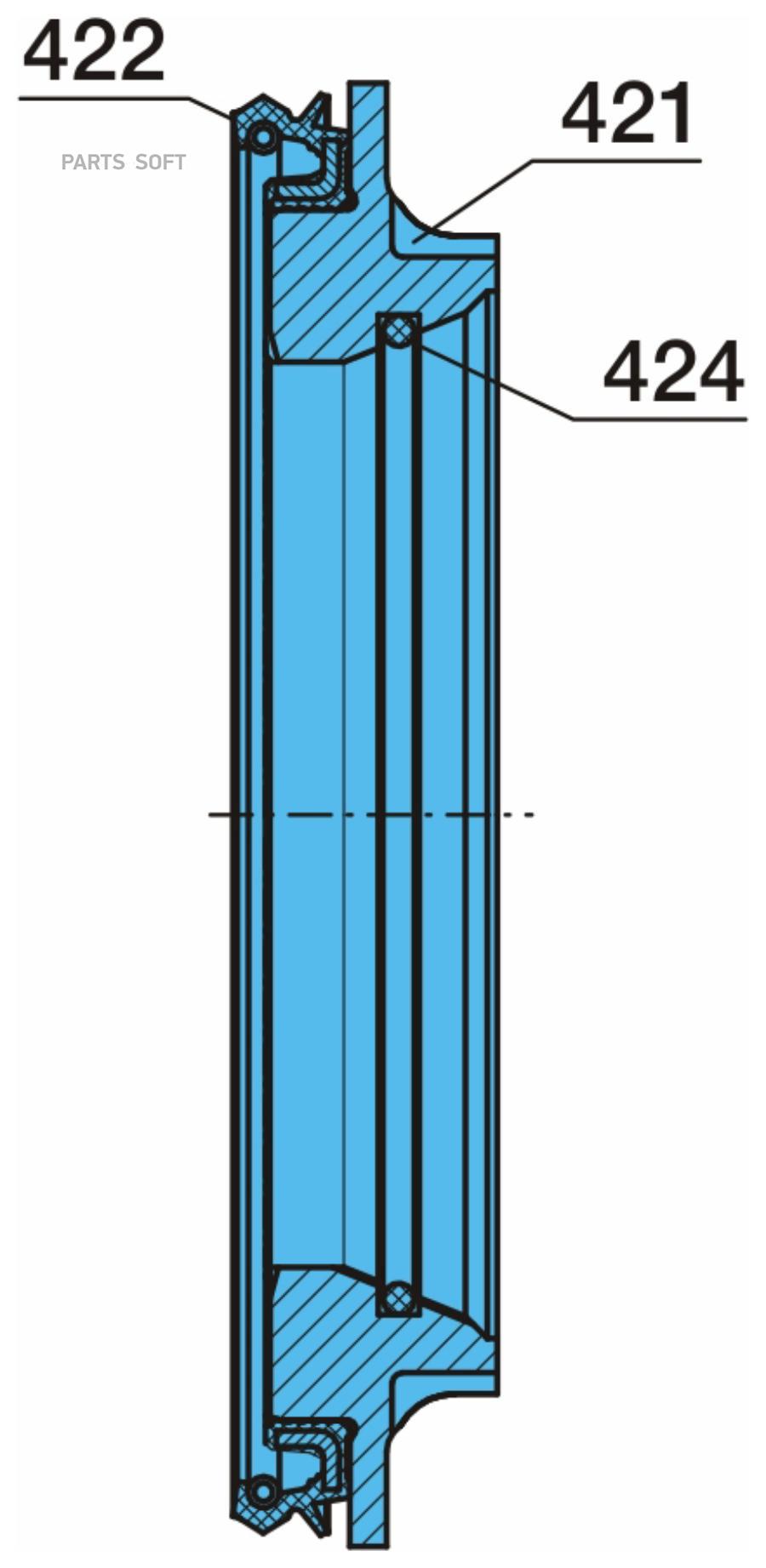 Кольцо ступицы металл! упорное с сальником 86x115/139x22 \BPW 6.5-9т ECO