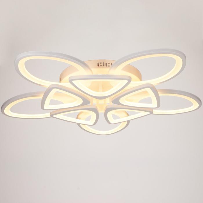 

Люстра с ПДУ 671131/10 LED 250Вт диммер 3 режима 3000-6000К белый 70х70х14 см