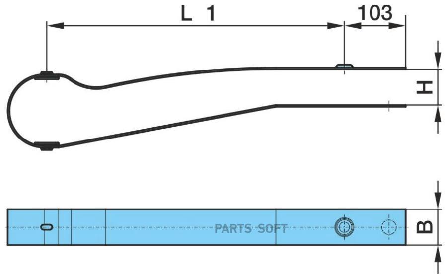 

Пластина стопорная! L1=500 B=60 H=56-66\