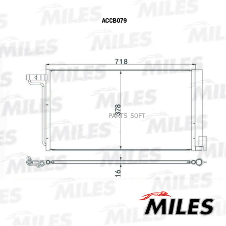 Конденсер Ford Focus Iii 11- Miles арт. ACCB079