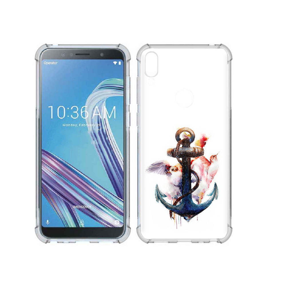 Чехол MyPads Tocco для Asus ZenFone Max Pro (ZB602KL) якорь с птицами