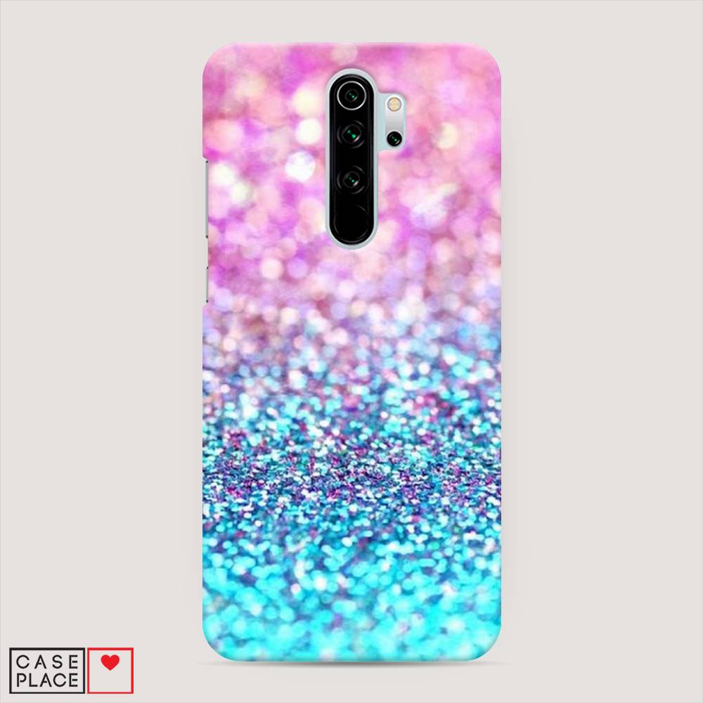 

Пластиковый чехол "Розово-голубые глиттеры рисунок" на Xiaomi Redmi Note 8 Pro