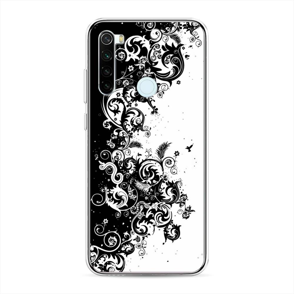 

Чехол на Xiaomi Redmi Note 8T "Черно белый узор", Белый;черный;серый, 37450-3