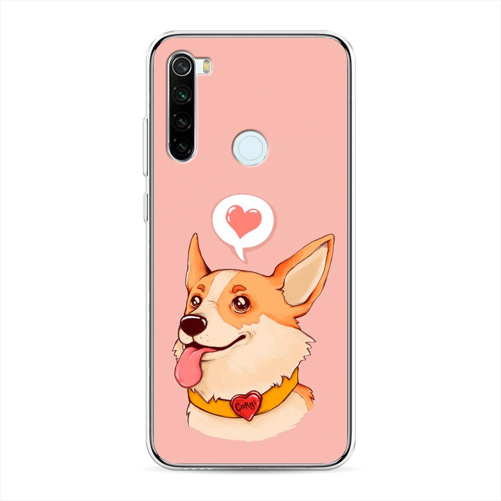 

Чехол на Xiaomi Redmi Note 8T "Корги язык", Розовый;коричневый, 37450-1