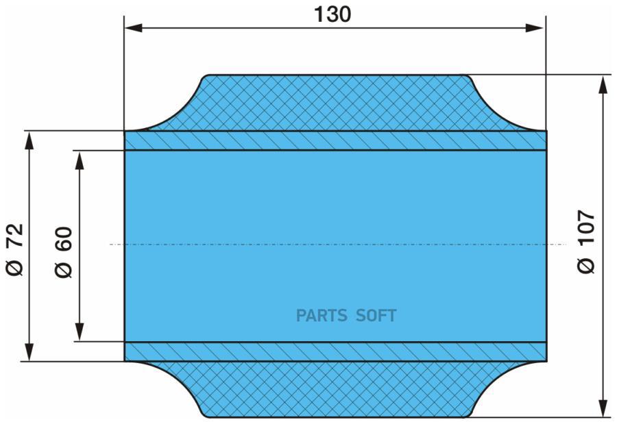 Сайлентблок рессоры !(мр) 68x107x130 \BPW