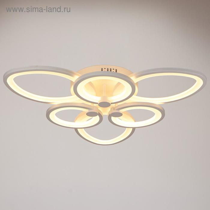 

Люстра с ПДУ 671109/6 LED 156Вт диммер 3 режима 3000-6000К белый 60х60х12 см