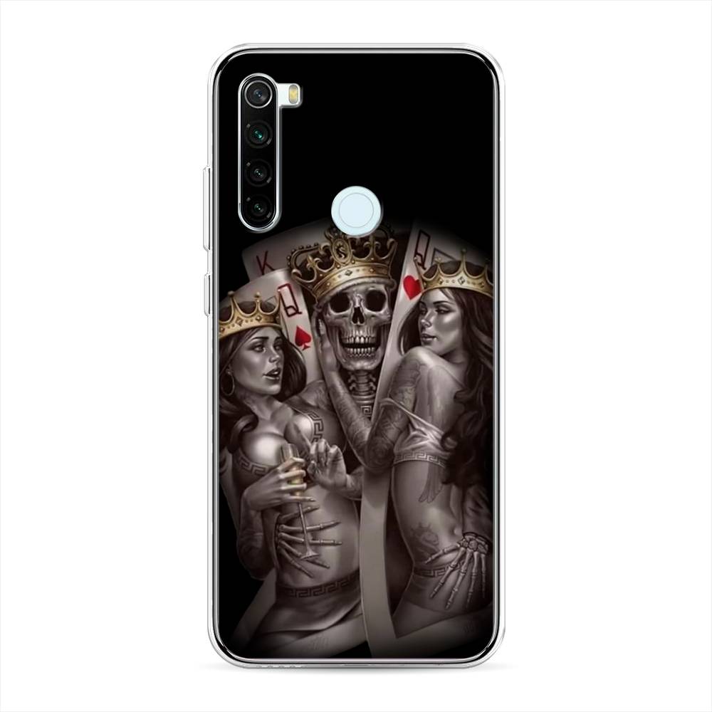

Чехол на Xiaomi Redmi Note 8T "Карты король и королевы", Серый;желтый, 37450-6