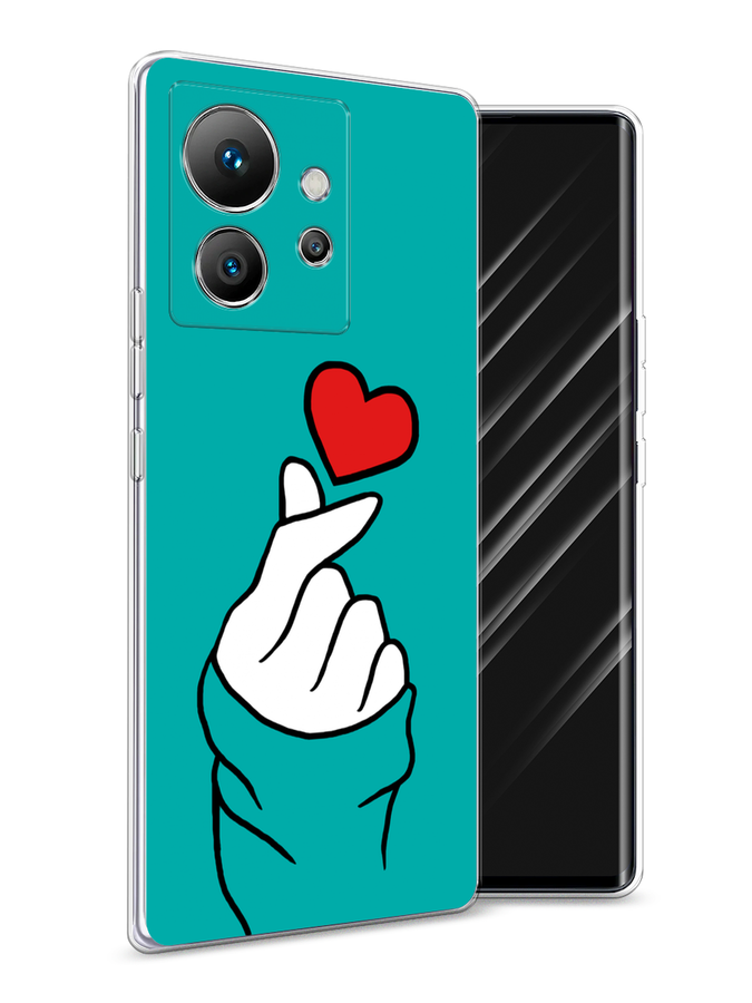 

Чехол Awog на Infinix Zero Ultra 5G "Маленькое сердечко", Голубой;белый;красный, 3102850-7