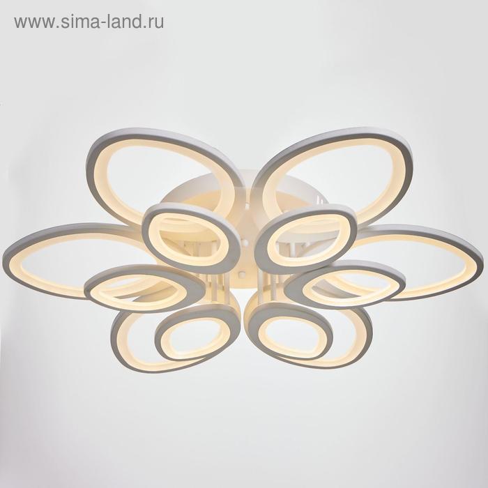 

Люстра с ПДУ 661340/12 LED 190Вт диммер 3 режима 3000-6000К белый 75x75x8 см