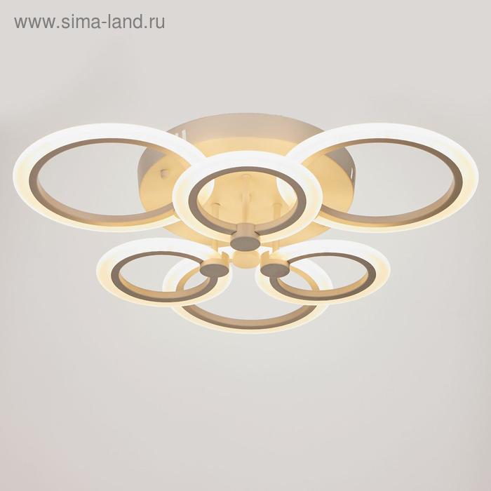 

Люстра с ПДУ 661328/6 LED 108Вт диммер 3 режима 3000-6000К белый 54x54x9 см