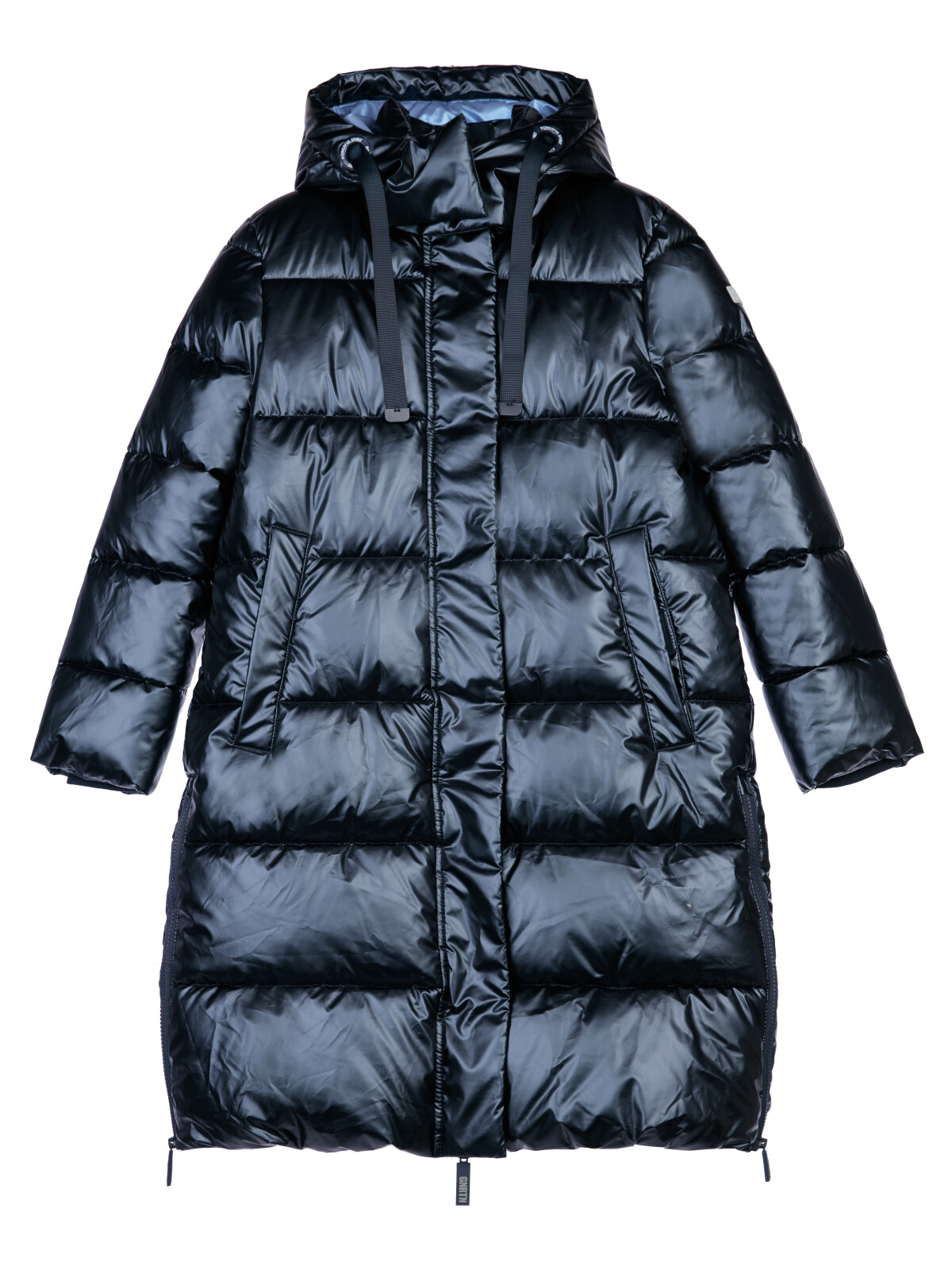 Пальто текстильное с полиуретановым покрытием для девочек PlayToday, тёмно-синий, 128