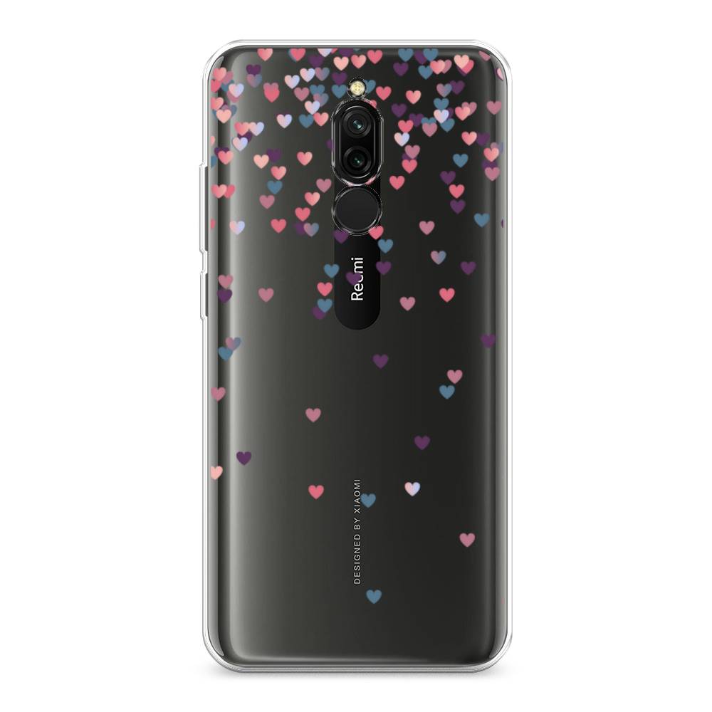 

Чехол на Xiaomi Redmi 8 "Посыпка сердечки", Розовый;фиолетовый, 37150-3