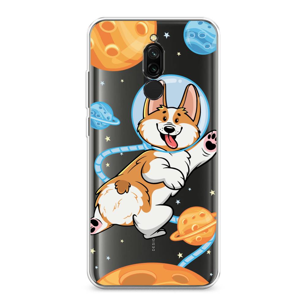 

Чехол на Xiaomi Redmi 8 "Корги-космонавт", Голубой;бежевый;белый, 37150-1