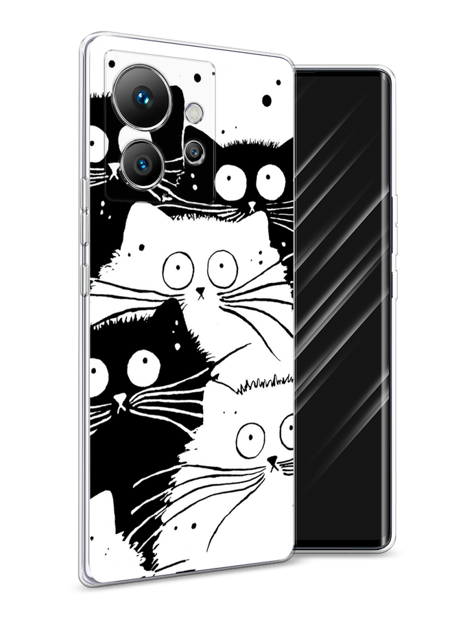 

Чехол Awog на Infinix Zero Ultra 5G "Коты черно-белые", Черный;белый, 3102850-2