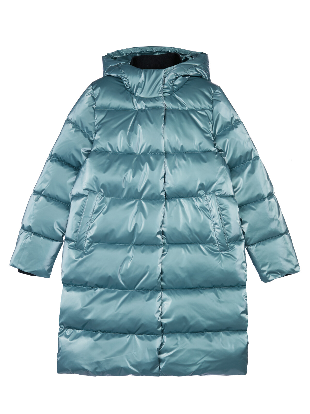 Пальто текстильное с полиуретановым покрытием для девочек PlayToday, темно-зеленый, 170