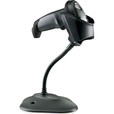 фото Сканер штрих-кода zebra li2208-sr black with stand usb kit