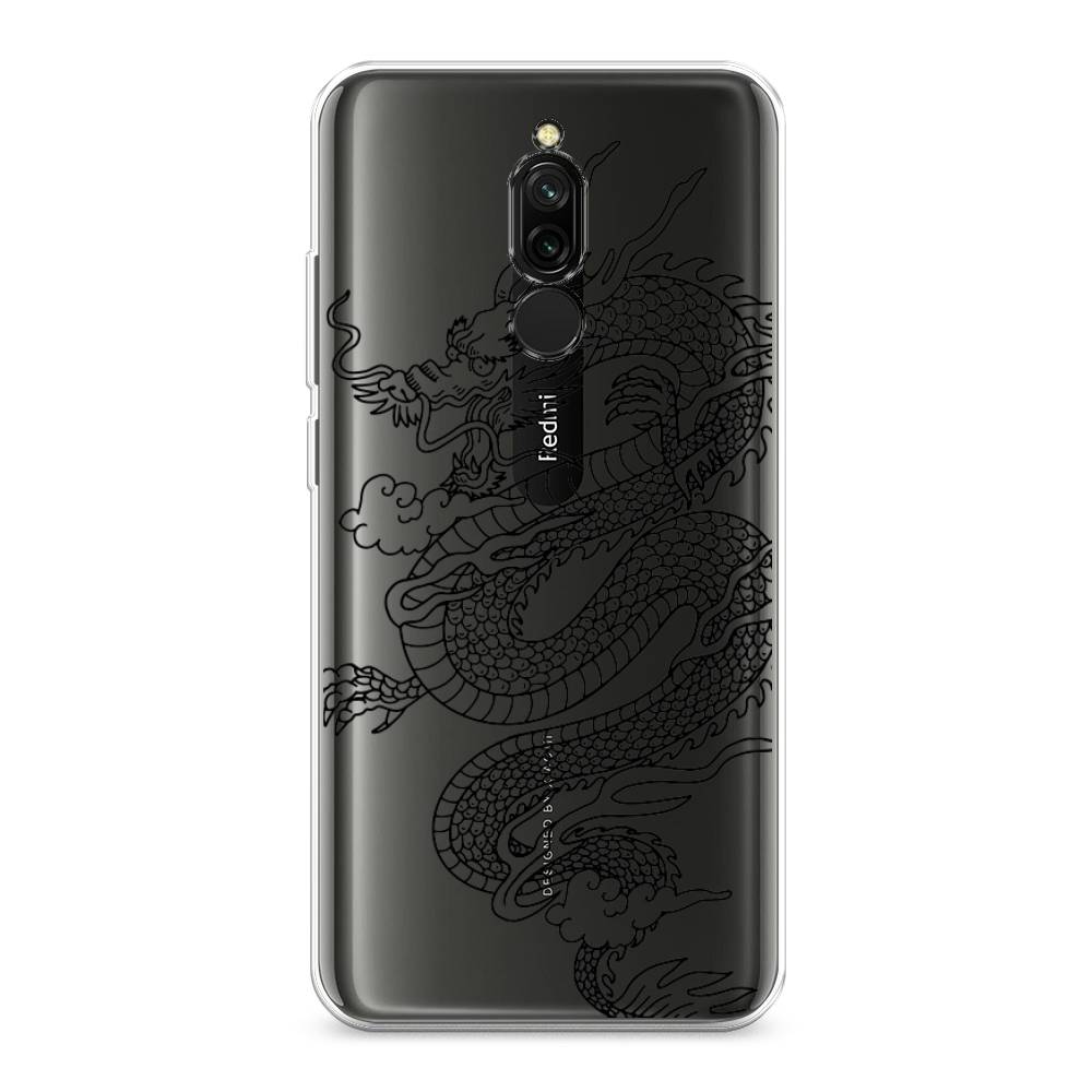 

Чехол на Xiaomi Redmi 8 "Большой китайский дракон", Черный;серый, 37150-1