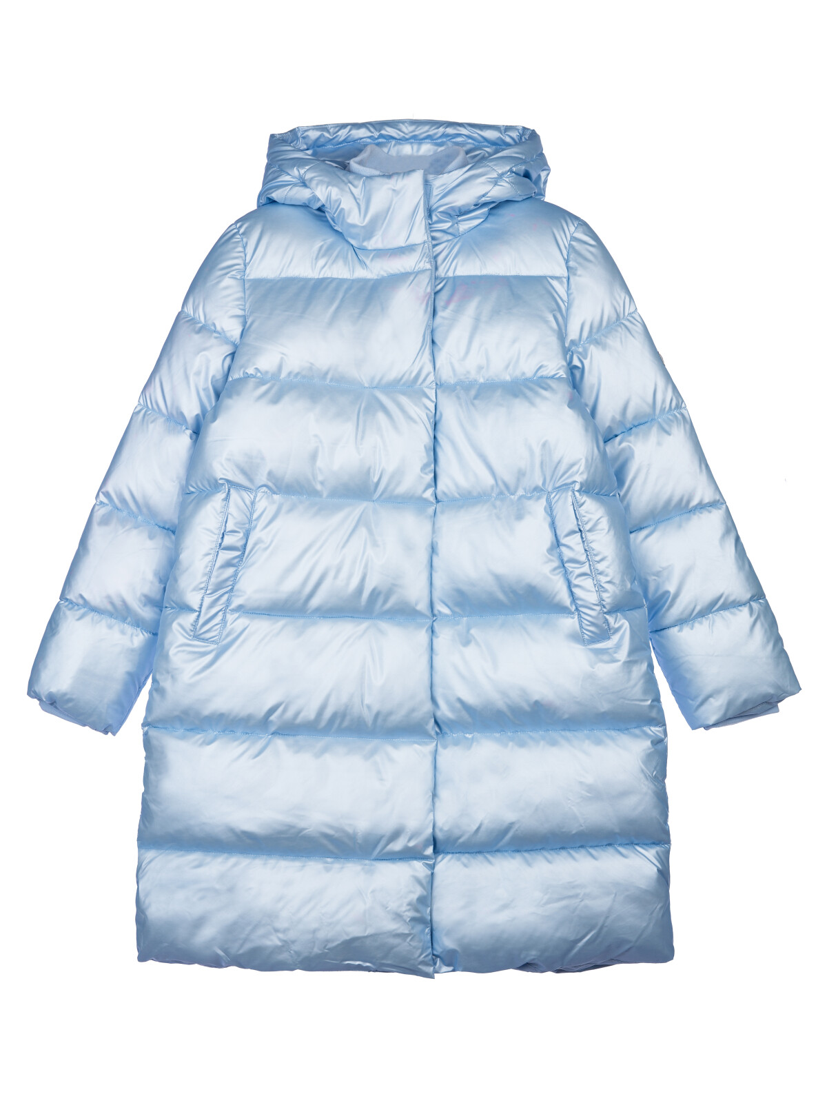 Пальто текстильное с полиуретановым покрытием для девочек PlayToday, голубой, 170