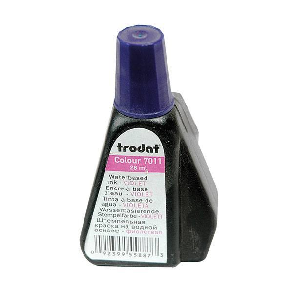 Краска штемпельная Trodat, 28мл, водная основа, фиолетовая (7011ф), 10шт.