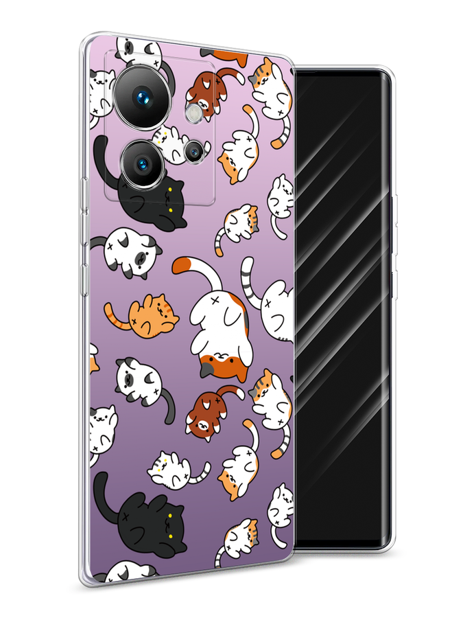 

Чехол Awog на Infinix Zero Ultra 5G "Котопад", Фиолетовый;белый, 3102850-7