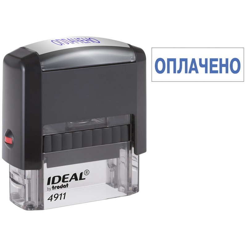 Штамп стандартный Trodat Ideal 4911/DB 38х14мм со словом ОПЛАЧЕНО