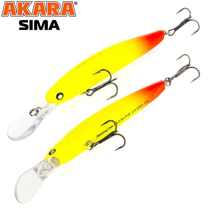 

Воблер Akara Sima 90F 12 гр 3/7 oz 3,5 in A164, Разноцветный, Sima