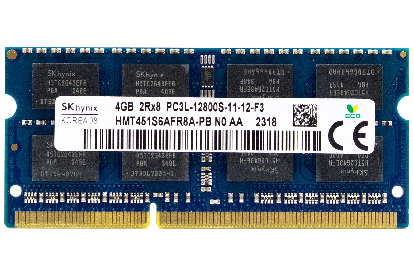 Модуль памяти для ноутбука SODIMM DDR3L 4GB PC12800 1600МГц Hynix HMT451S6AFR8A-PB