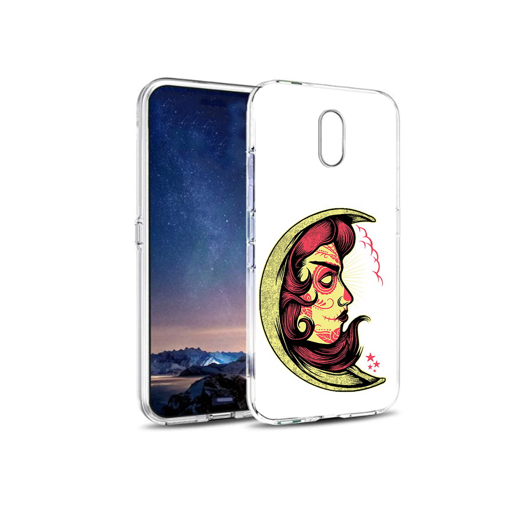 

Чехол MyPads Tocco для BQ 5016G желтый полумесяц с лицом девушки, Прозрачный, Tocco