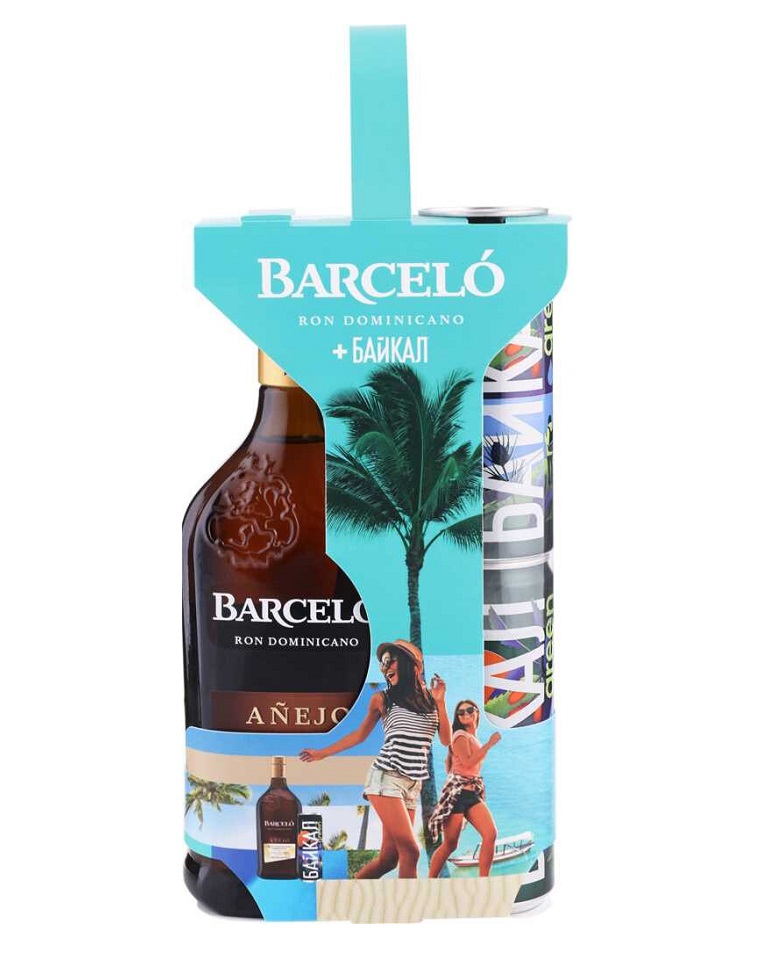 

Ром Ron Barcelo, Anejo Подарочный Набор С 2 Банками Черноголовка Байкал