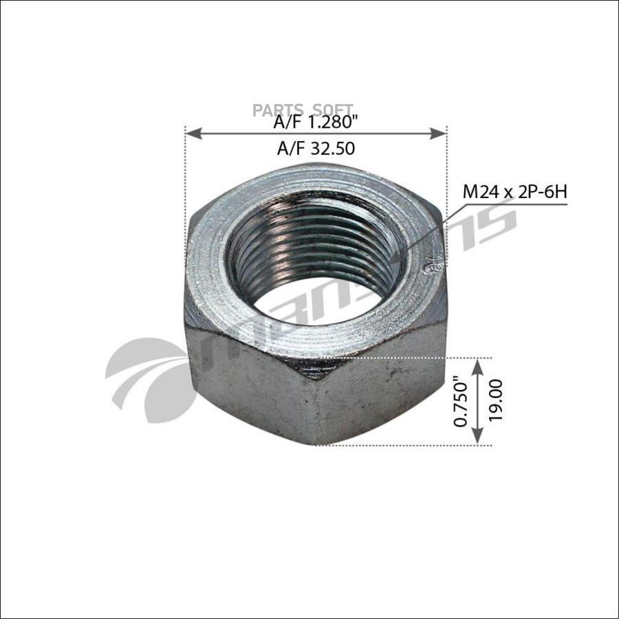 600183_гайка Болта Рессоры M24x2 Rvi Premium/Magnum/Kerax 00> Mansons арт. 600183