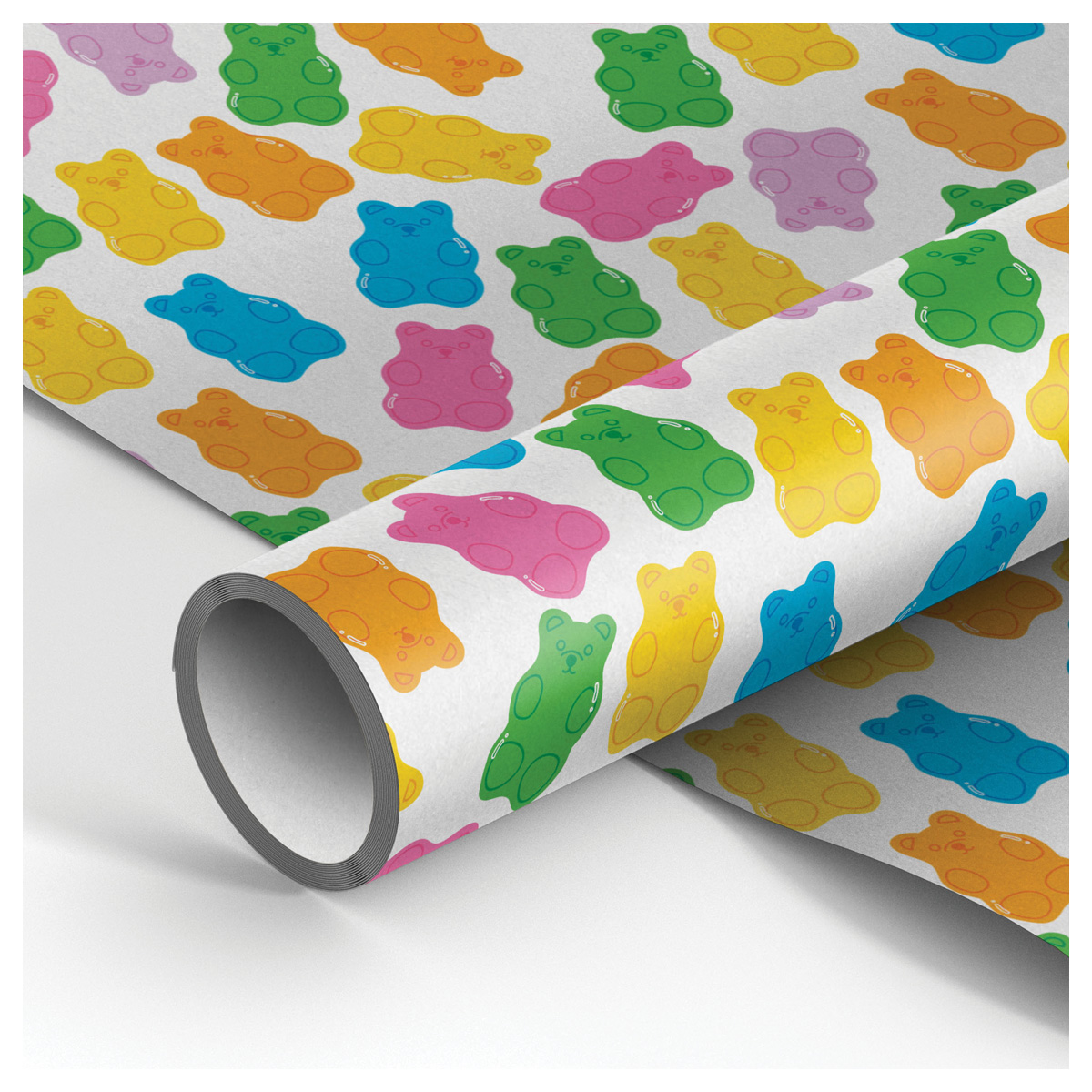 

Упаковочная бумага MESHU "Marmalade bears", 70*100см, 70г/м3, крафтовая, Разноцветный