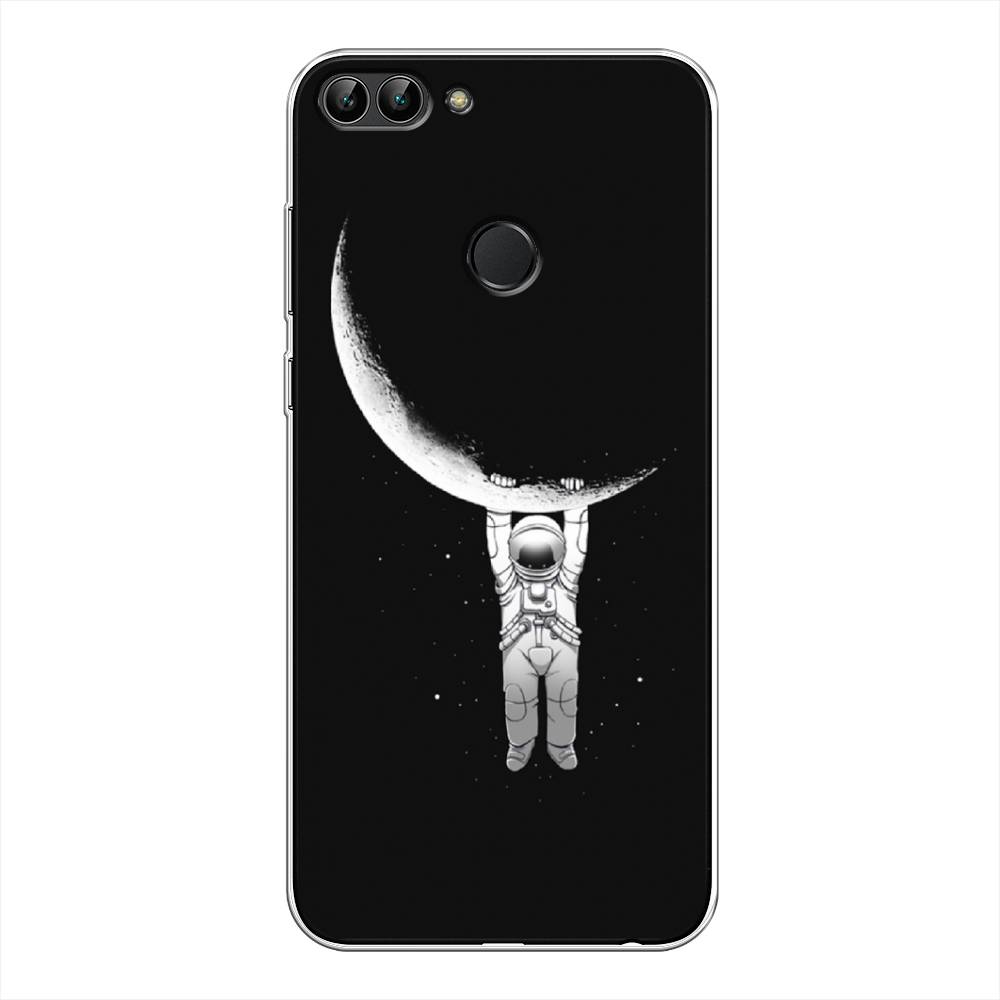 

Чехол Awog на Huawei Y9 2018 "Космонавт", Белый;черный, 64950-4