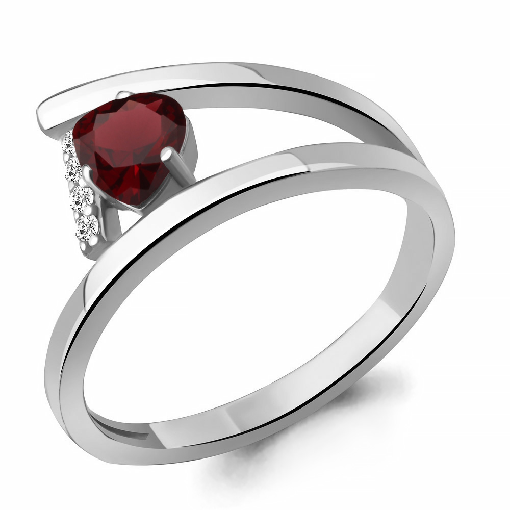

Кольцо из серебра с гранатом Aquamarine Aquamarine 6959103А_925_р р, 6959103А_925_р