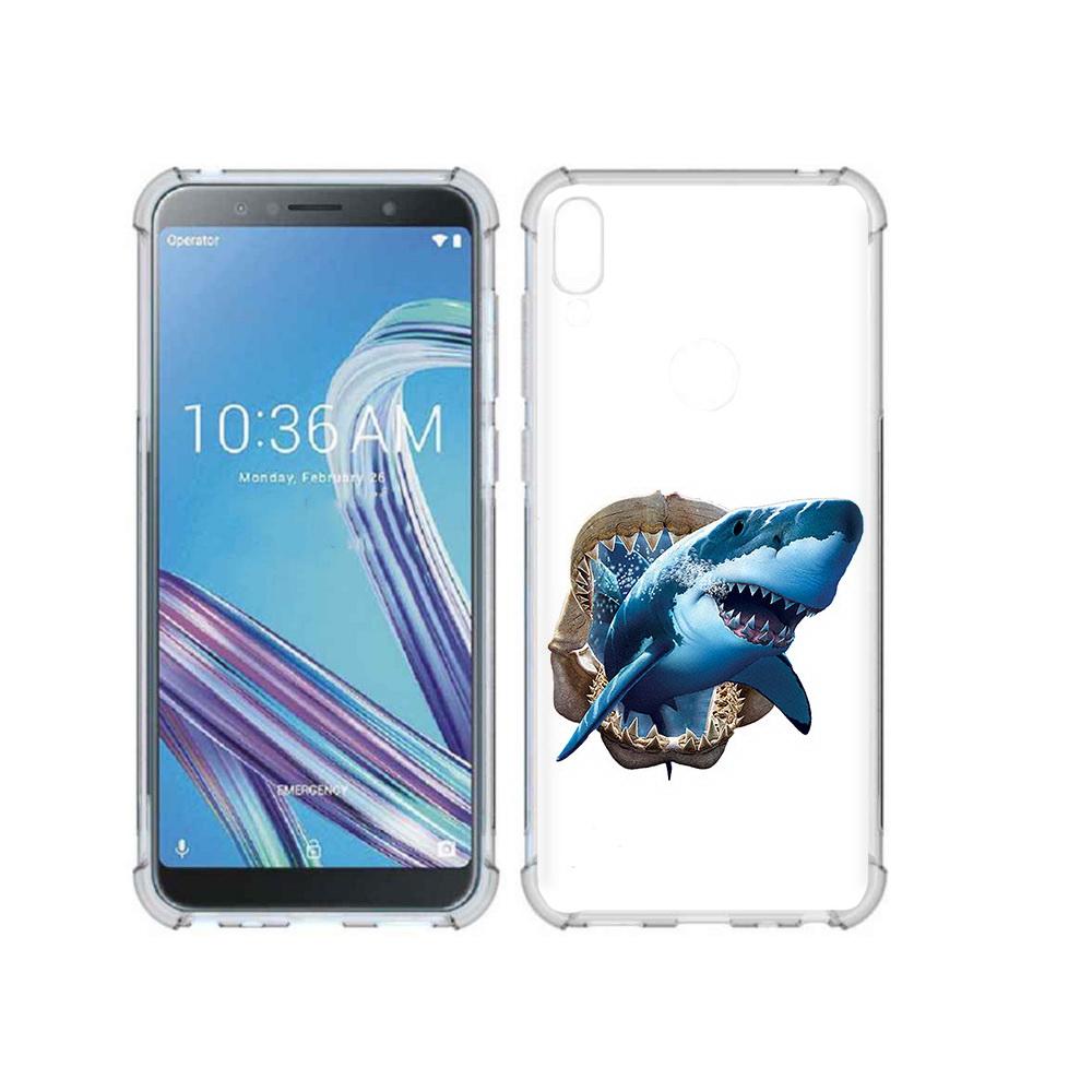 

Чехол MyPads Tocco для Asus ZenFone Max Pro (ZB602KL) челюсти, Прозрачный, Tocco