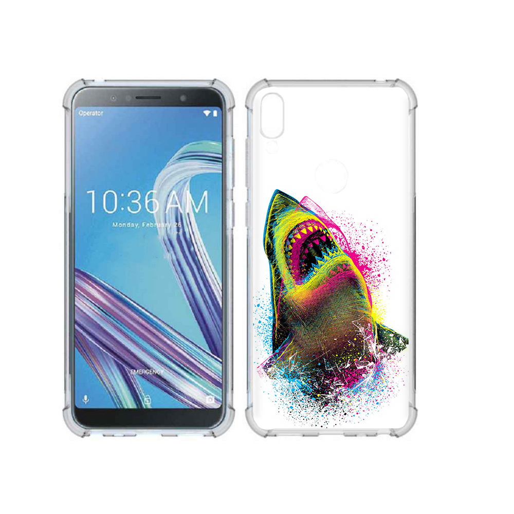 

Чехол MyPads Tocco для Asus ZenFone Max Pro (ZB602KL) челюсти-2, Прозрачный, Tocco