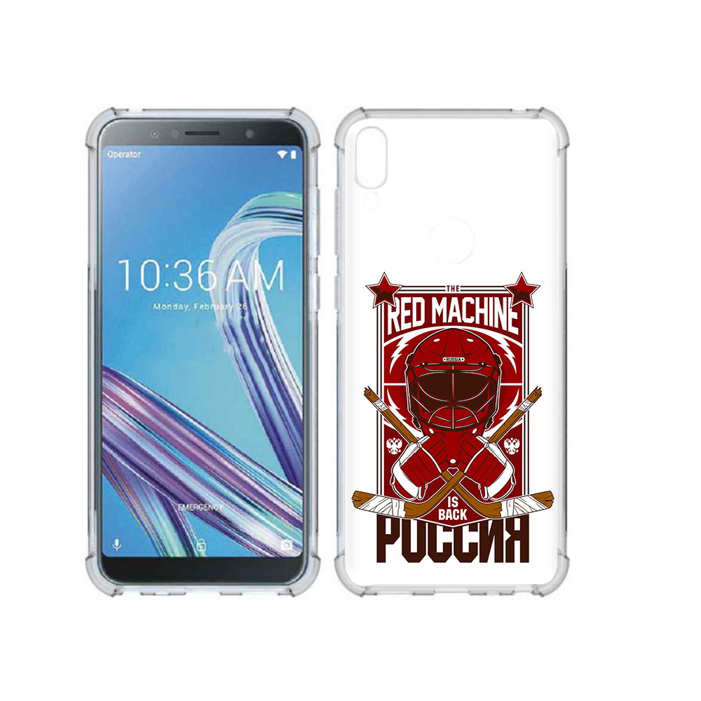 

Чехол MyPads Tocco для Asus ZenFone Max Pro (ZB602KL) хоккей россия, Прозрачный, Tocco