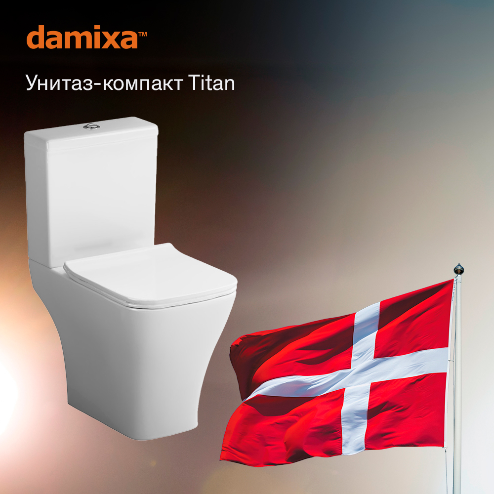 Унитаз компакт Damixa Titan DX78C8600SC с бачком и сиденьем Микролифт