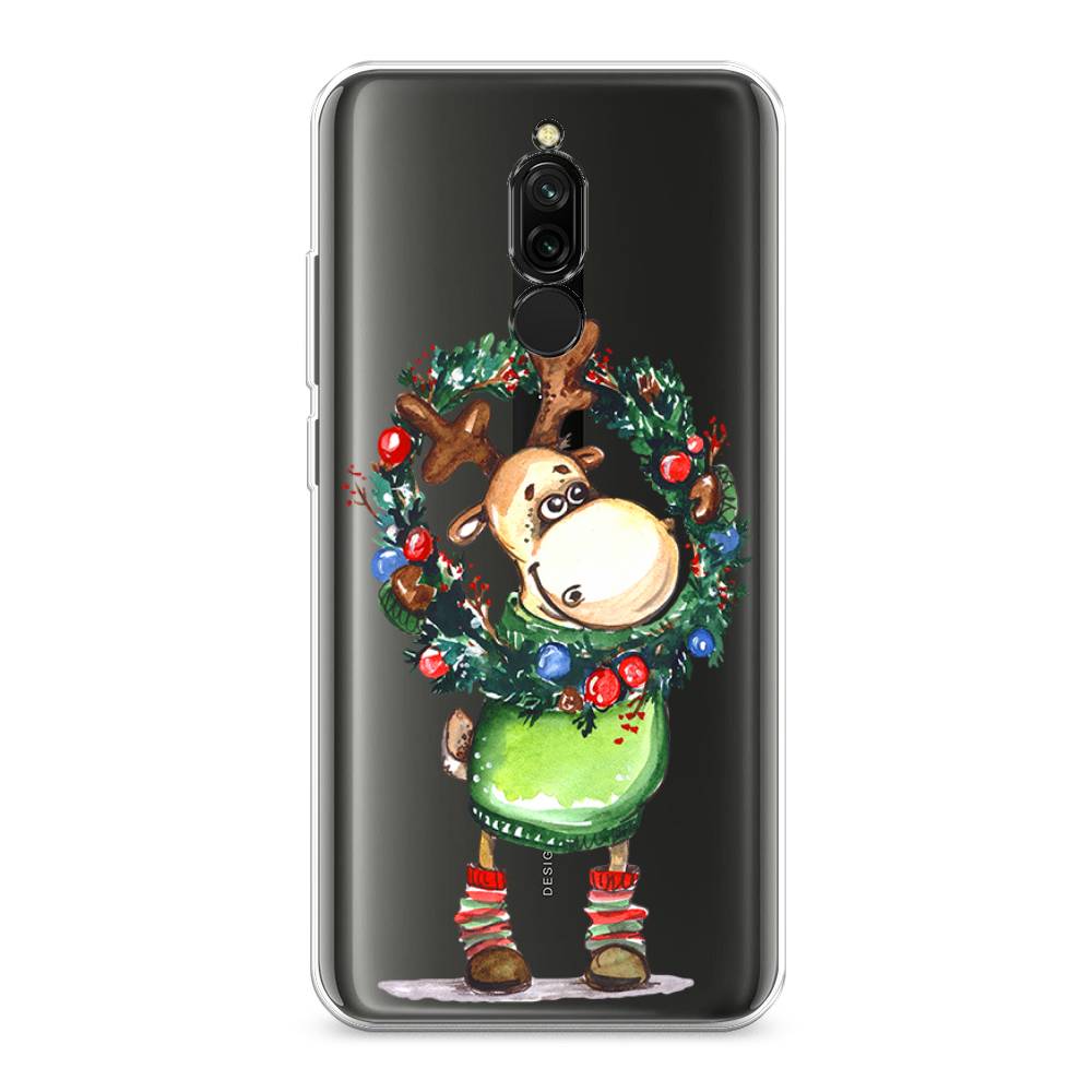 

Чехол для Xiaomi Redmi 8 "Олень с новогодним венком", 37150-4
